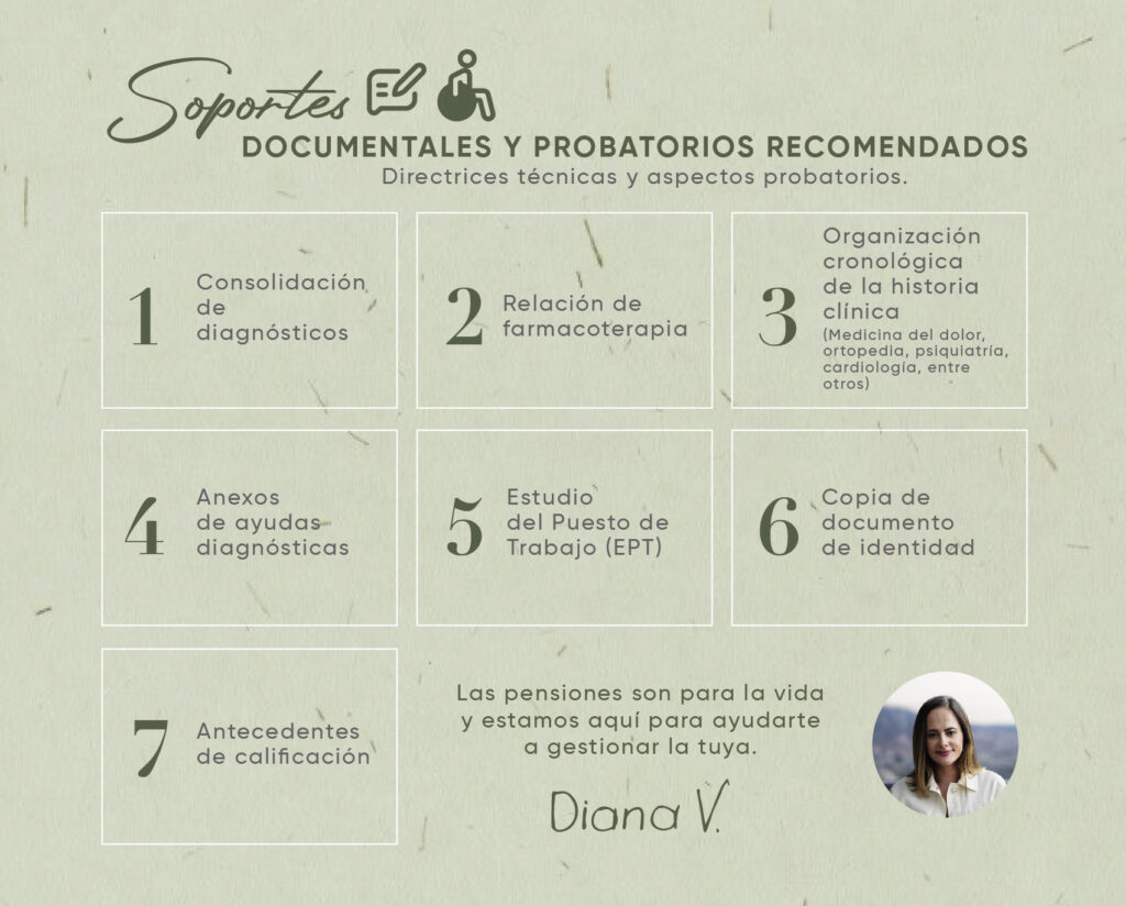 calificación de pérdida de la capacidad laboral Diana Vásquez abogada en pensiones